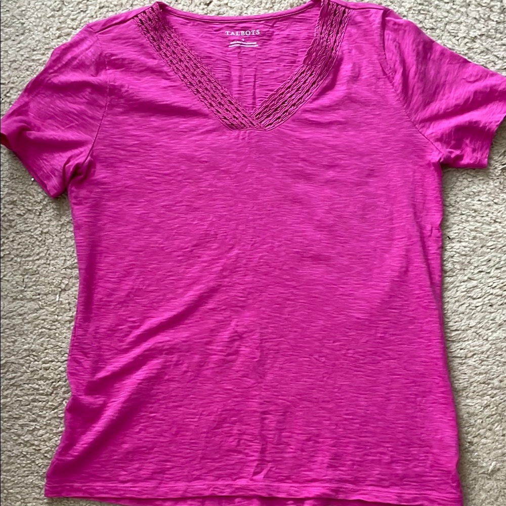 Papaya Pink Fitted Short Sleeve T-Shirt